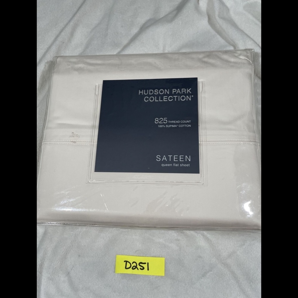 NIB [‎ Queen ] for Hudson Park 825TC Flat Sheet in Supima Cotton